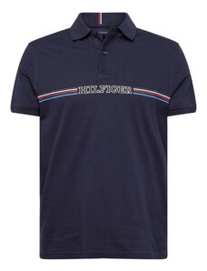 TOMMY HILFIGER Marškinėliai tamsiai mėlyna / azuro spalva / raudona / balta