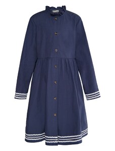 DreiMaster Vintage Suknelė tamsiai mėlyna jūros spalva / balta