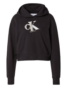 Calvin Klein Jeans Megztinis be užsegimo šviesiai pilka / juoda / balta
