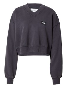 Calvin Klein Jeans Megztinis be užsegimo tamsiai pilka / juoda / balta