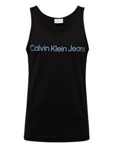 Calvin Klein Jeans Marškinėliai 'INSTITUTIONAL' šviesiai mėlyna / juoda