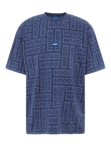 HUGO Marškinėliai 'Nidane' tamsiai mėlyna / vandens spalva / tamsiai mėlyna