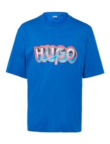 HUGO Marškinėliai 'Nillumi' tamsiai mėlyna / šviesiai mėlyna / rožinė