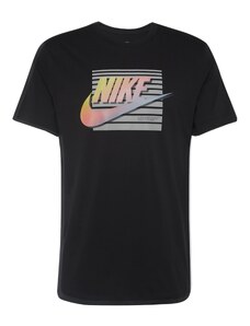 Nike Sportswear Marškinėliai 'FUTURA' šviesiai pilka / koralų splava / juoda