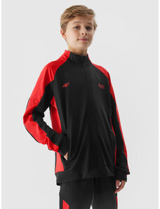 4F Vaikiškas sportinis tteniruočių džemperis be gobtuvo 4F x Robert Lewandowski - juodas