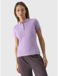 4F Moteriški polo slim marškinėliai - violetiniai