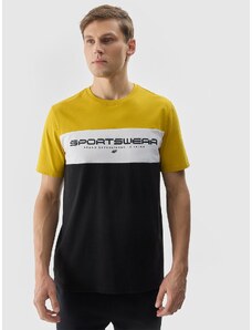 4F Vyriški T-shirt marškinėliai su grafika - geltoni