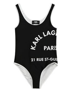 Karl Lagerfeld Maudymosi kostiumėlis juoda / balta