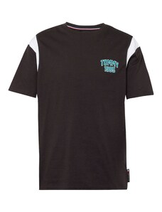 Tommy Jeans Marškinėliai pastelinė žalia / juoda / balta