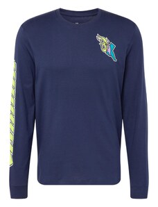 UNDER ARMOUR Sportiniai marškinėliai 'RUN EVERYWHERE' tamsiai mėlyna / šviesiai mėlyna / citrinos spalva / balta