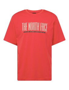 THE NORTH FACE Marškinėliai 'EST 1966' ryškiai raudona / juoda / balta