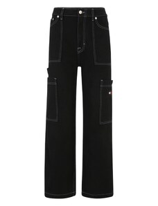 Tommy Jeans Darbinio stiliaus džinsai raudona / juodo džinso spalva / balta