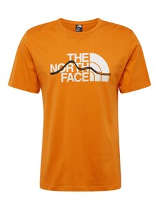THE NORTH FACE Marškinėliai 'MOUNTAIN LINE' tamsiai oranžinė / juoda / balta