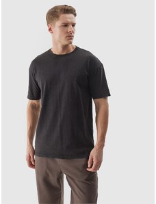 4F Vyriški T-shirt oversize lygus marškinėliai - juodi