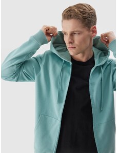 4F Vyriškas sportinis atsegamas džemperis su gobtuvu - mėtinės spalvos