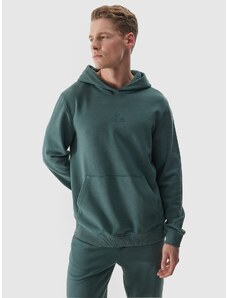 4F Vyriškas sportinis neatsegamas džemperis su gobtuvu - alyvuogių spalvos