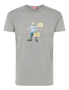 Derbe Marškinėliai 'Bärlin Leaving' opalo / žalsvai mėlyna / žaliosios citrinos spalva / pilka