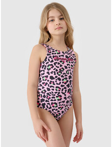 4F Vientisas plaukimo kostiumėlis mergaitėms - daugiaspalvis
