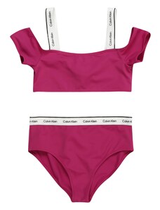 Calvin Klein Swimwear Bikinis 'Meta Legacy' uogų spalva / juoda / balta