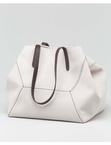 BRUNELLO CUCINELLI Cotton and linen shopper bag