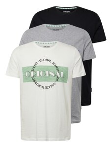 BLEND Marškinėliai smėlio spalva / margai pilka / pastelinė žalia / juoda