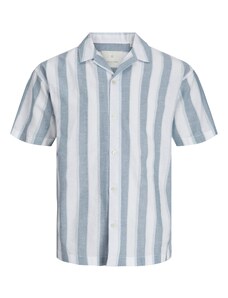 JACK & JONES Marškiniai 'Summer' melsvai pilka / šviesiai mėlyna / balta