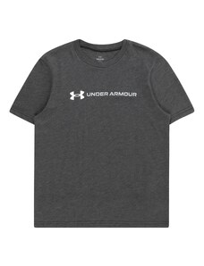 UNDER ARMOUR Sportiniai marškinėliai 'WORDMARK' margai juoda / balta