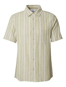 DAN FOX APPAREL Marškiniai 'Ole' smėlio spalva / smėlio / balta