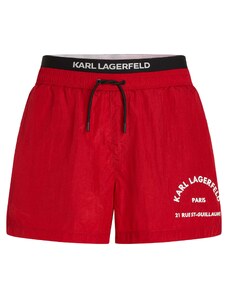 Karl Lagerfeld Maudymosi trumpikės ugnies raudona / juoda / balta