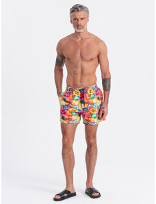 Ombre Clothing Vyriški plaukimo šortai su užrašais - įvairiaspalviai V14 OM-SRBS-0125