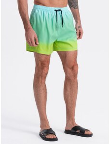 Ombre Clothing Vyriški maudymosi šortai su ombre efektu - šviesiai turkio spalvos V19 OM-SRBS-0125