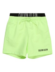 Calvin Klein Swimwear Maudymosi trumpikės 'Intense Power' žaliosios citrinos spalva / juoda / balta