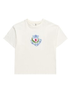 KIDS ONLY Marškinėliai 'FLOWER MAIKEN' šviesiai mėlyna / žalia / rožinė / balta
