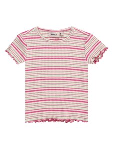 KIDS ONLY Marškinėliai 'BRENDA' šviesiai žalia / rožinė / natūrali balta