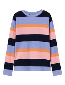 NAME IT Marškinėliai 'Besilje' melsvai pilka / oranžinė / šviesiai rožinė / juoda