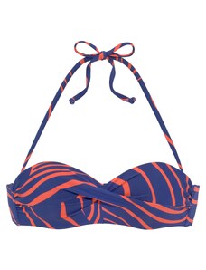 BUFFALO Bikinio viršutinė dalis 'Dune' mėlyna / oranžinė