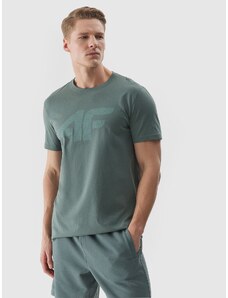 4F Vyriški T-shirt regular marškinėliai su grafika - khaki