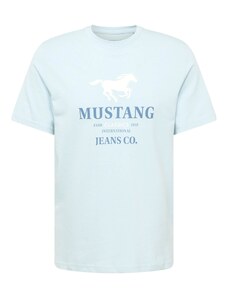 MUSTANG Marškinėliai 'Austin' tamsiai mėlyna jūros spalva / šviesiai mėlyna / balta