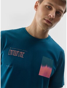 4F Vyriški T-shirt marškinėliai su grafika - jūros spalvos