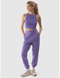 4F Moteriškos sportinės jogger kelnės - violetinės