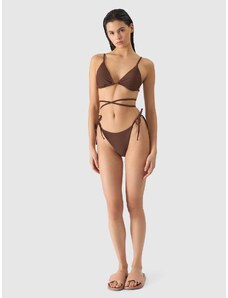 4F Moteriško maudymosi kostiumėlio bikini apačia - ruda