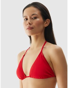4F Moteriško maudymosi kostiumėlio bikini viršus - raudona