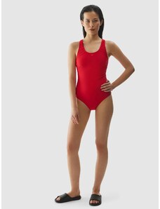 4F Moteriškas vientisas maudymosi kostiumėlis - raudnas