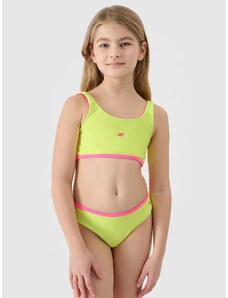 4F Dviejų dalių maudymosi kostiumėlis mergaitėms - žalias/rožinis