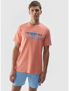 4F Vyriški T-shirt marškinėliai su grafika - oranžiniai