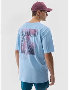 4F Vyriški T-shirt marškinėliai su grafika - mėlyni