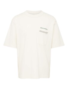 Abercrombie & Fitch Marškinėliai nebalintos drobės spalva / tamsiai žalia / rožių spalva