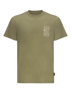 JACK WOLFSKIN Sportiniai marškinėliai 'TENT' smėlio spalva / rusvai žalia