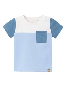 NAME IT Marškinėliai 'HOLIN' gencijono spalva / šviesiai mėlyna / ruda (konjako) / balta