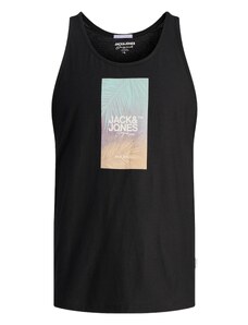 JACK & JONES Marškinėliai 'ARUBA' turkio spalva / tamsiai geltona / rausvai violetinė spalva / juoda